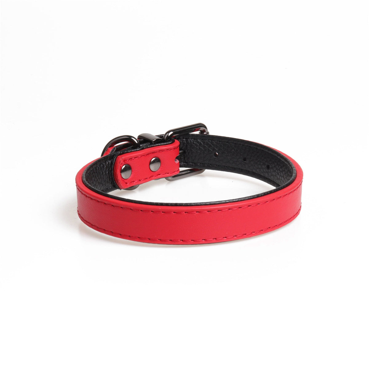 Leather Pet Collar with Soft Double-Layer Comfort