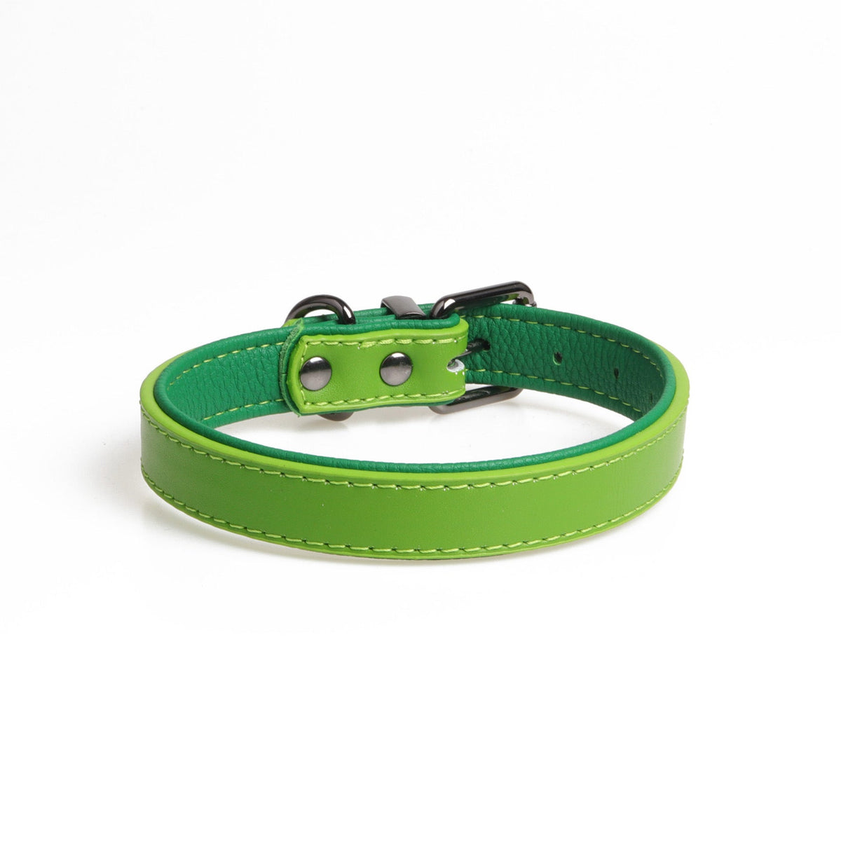 Leather Pet Collar with Soft Double-Layer Comfort
