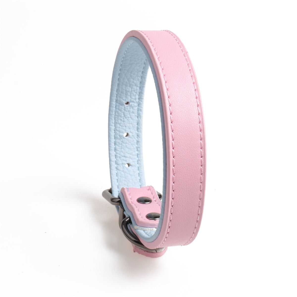 Leather Pet Collar with Soft Double-Layer Comfort