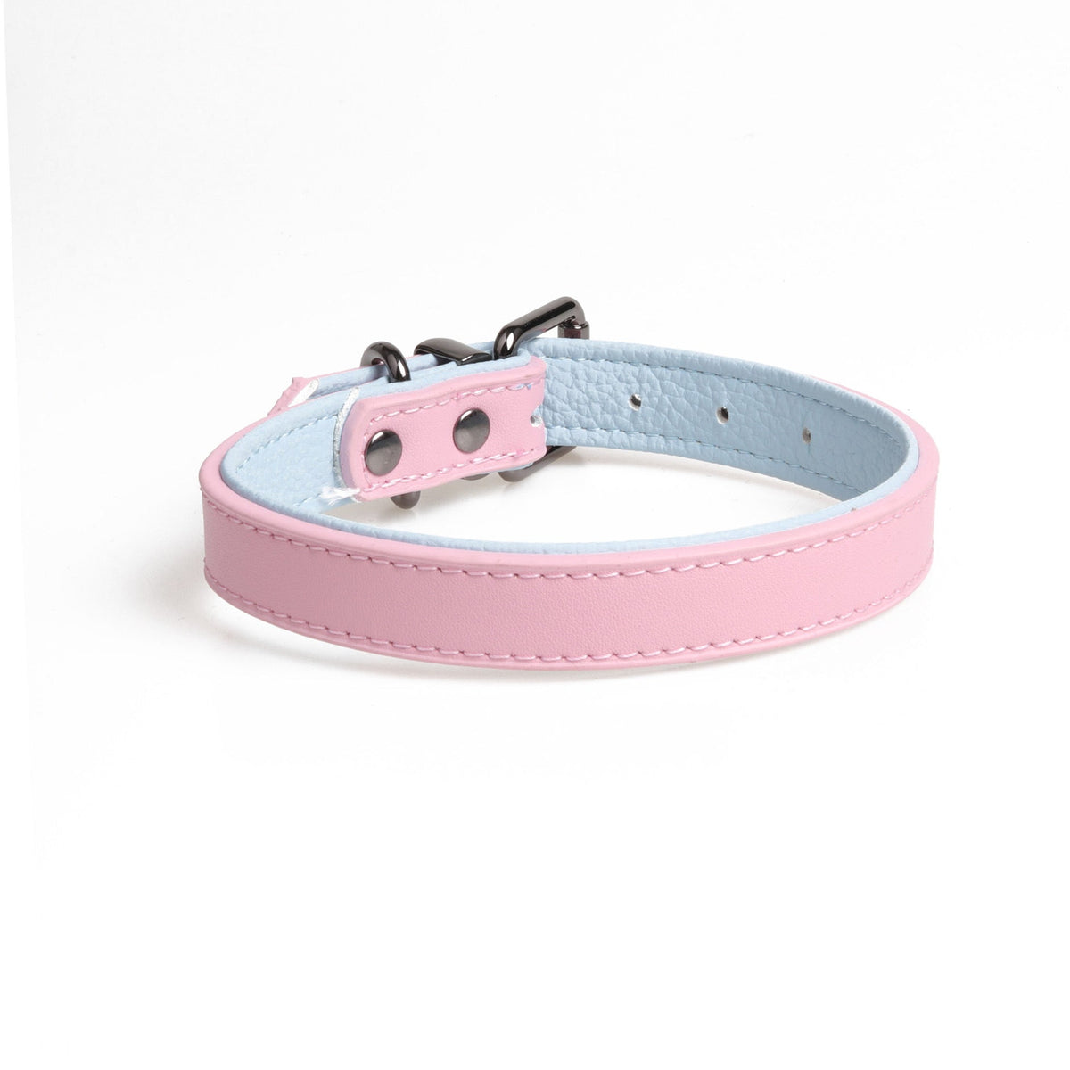Leather Pet Collar with Soft Double-Layer Comfort