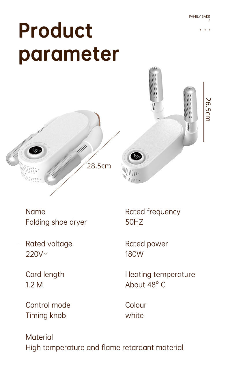 Shoe Dryer: Telescopic, Foldable, Even Hot-Air Drying