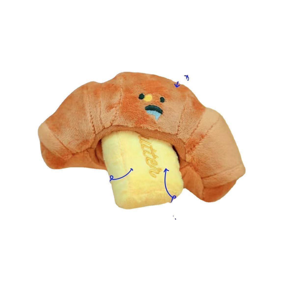 Dog Snuffle Toy Croissant Plush for Indoor Enrichment