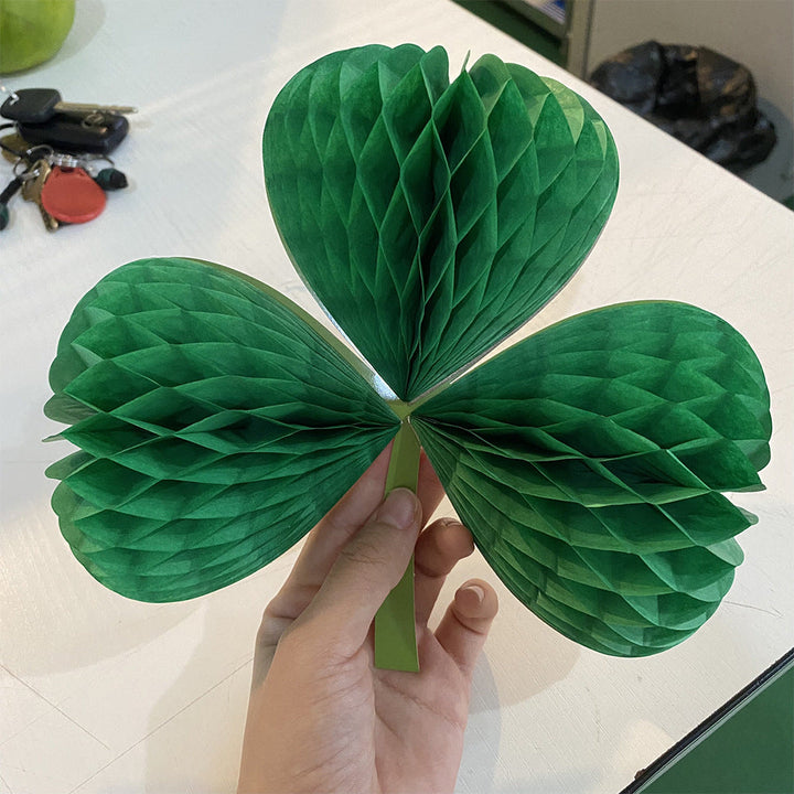 Irish Clover Honeycomb Ornament for St. Patrick’s Day
