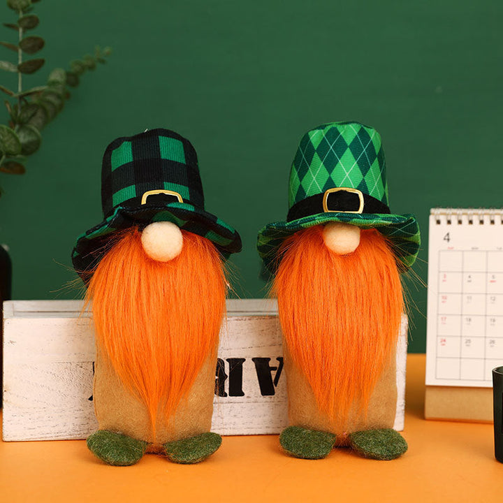 St. Patrick's Day Gnome Ornaments Pair for Tables