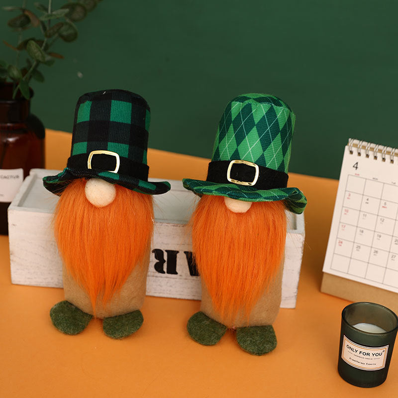 St. Patrick's Day Gnome Ornaments Pair for Tables