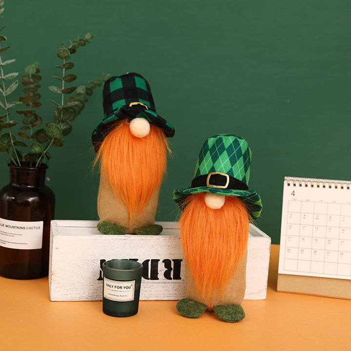 St. Patrick's Day Gnome Ornaments Pair for Tables