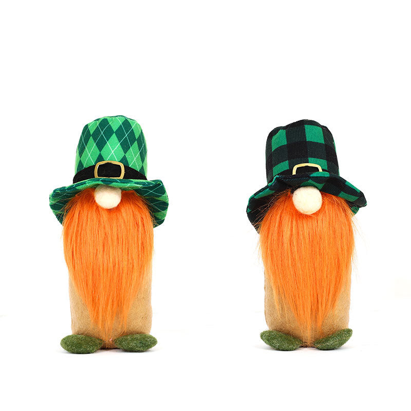 St. Patrick's Day Gnome Ornaments Pair for Tables