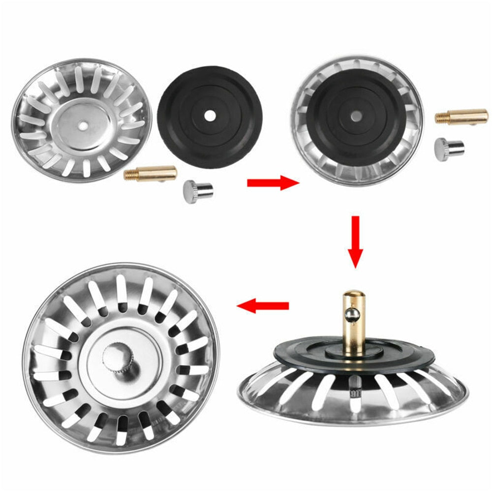 Stainless Steel Sink Strainer That Catches Hair & Debris