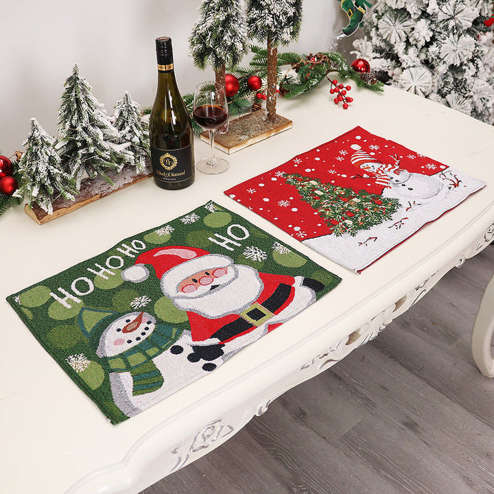 Knitted Christmas Placemat for Festive Table Decor
