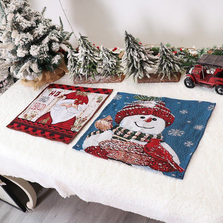 Knitted Christmas Placemat for Festive Table Decor