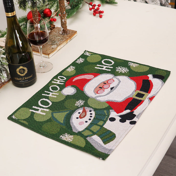 Knitted Christmas Placemat for Festive Table Decor