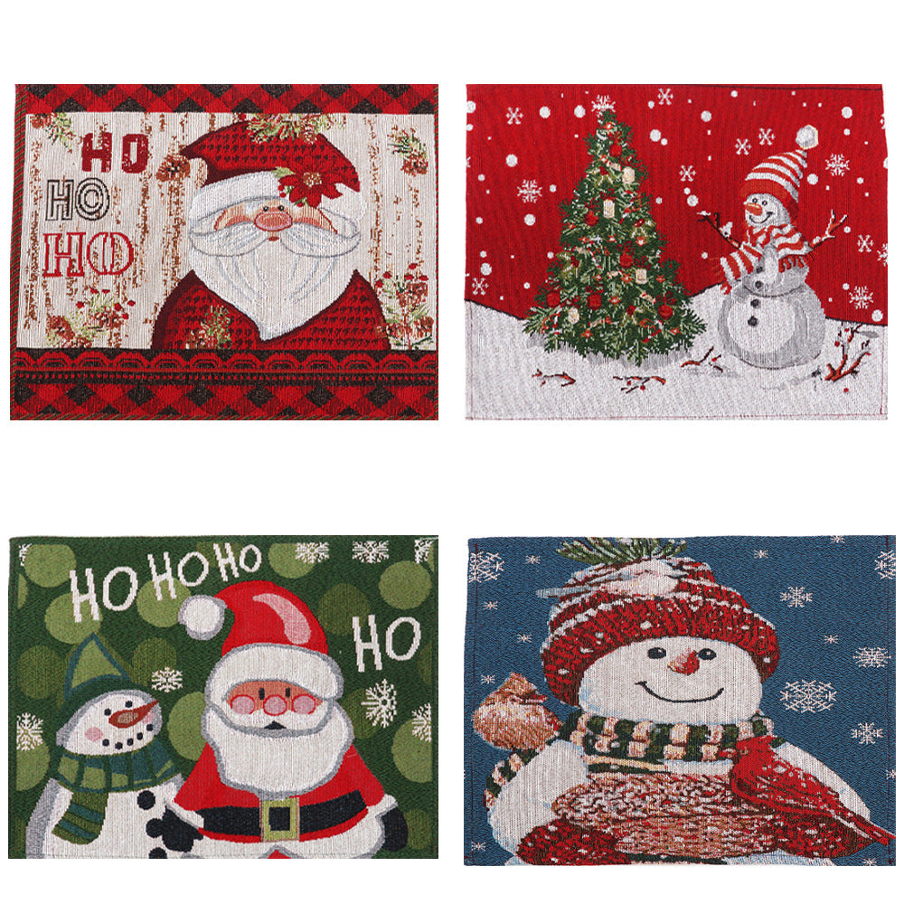Knitted Christmas Placemat for Festive Table Decor