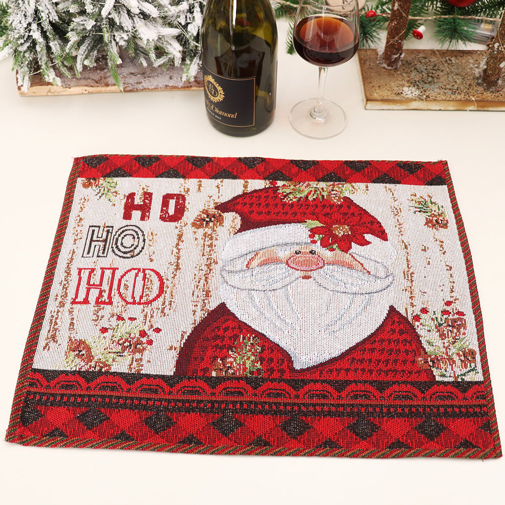 Knitted Christmas Placemat for Festive Table Decor