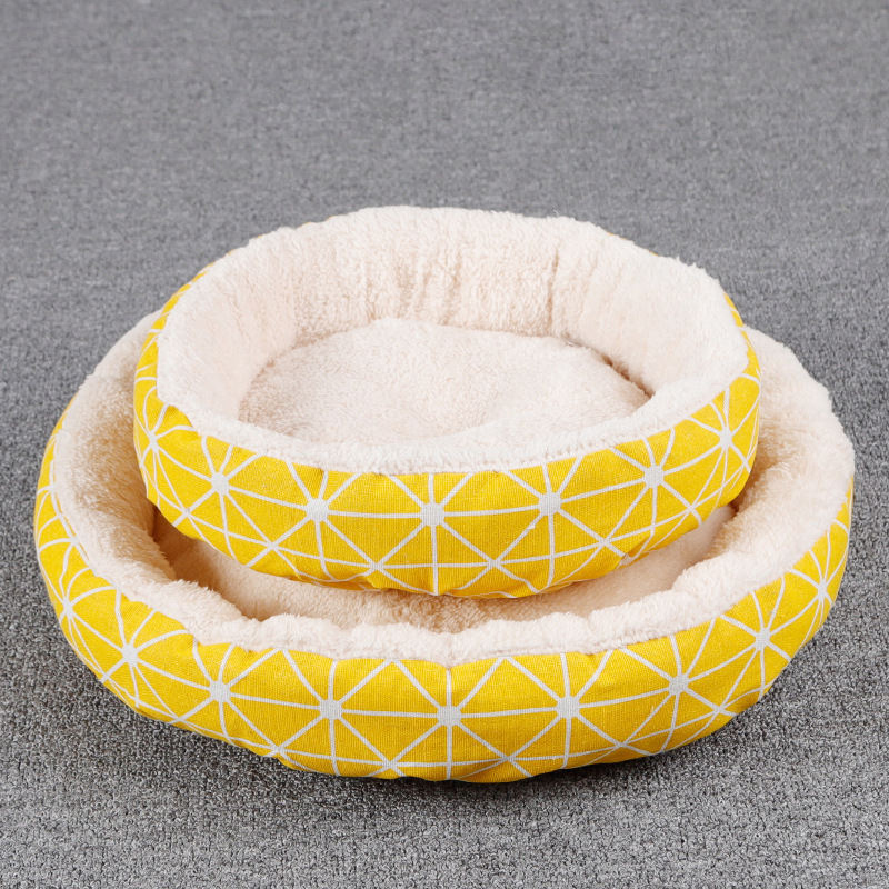 Plush Cat & Small Dog Bed for Cozy Curling Comfort
