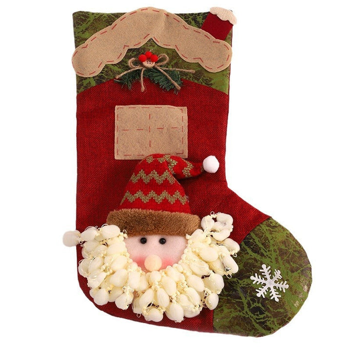 Large Christmas Stocking Gift Bag With Plush Character