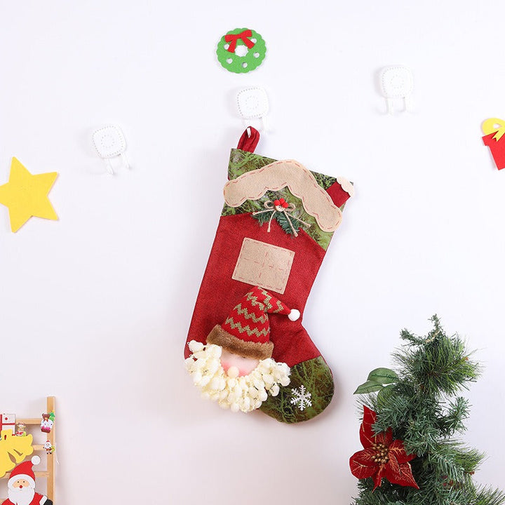 Large Christmas Stocking Gift Bag With Plush Character