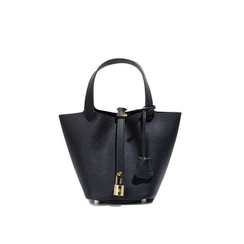 Leather Bucket Bag With Classic Everyday Elegance