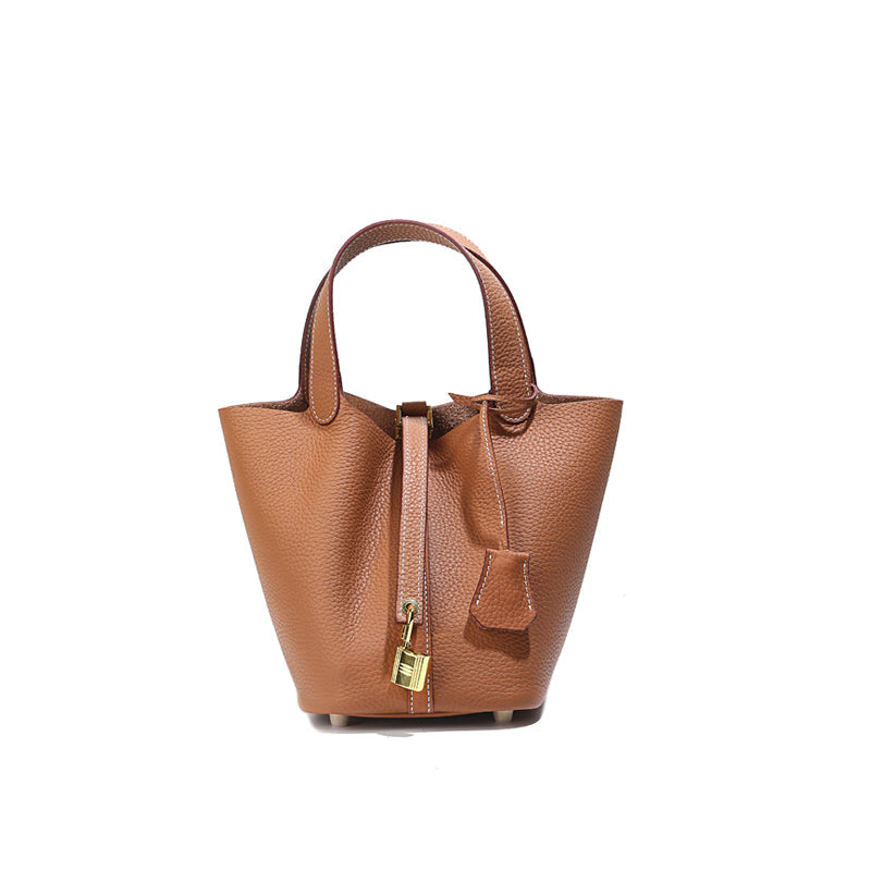 Leather Bucket Bag With Classic Everyday Elegance