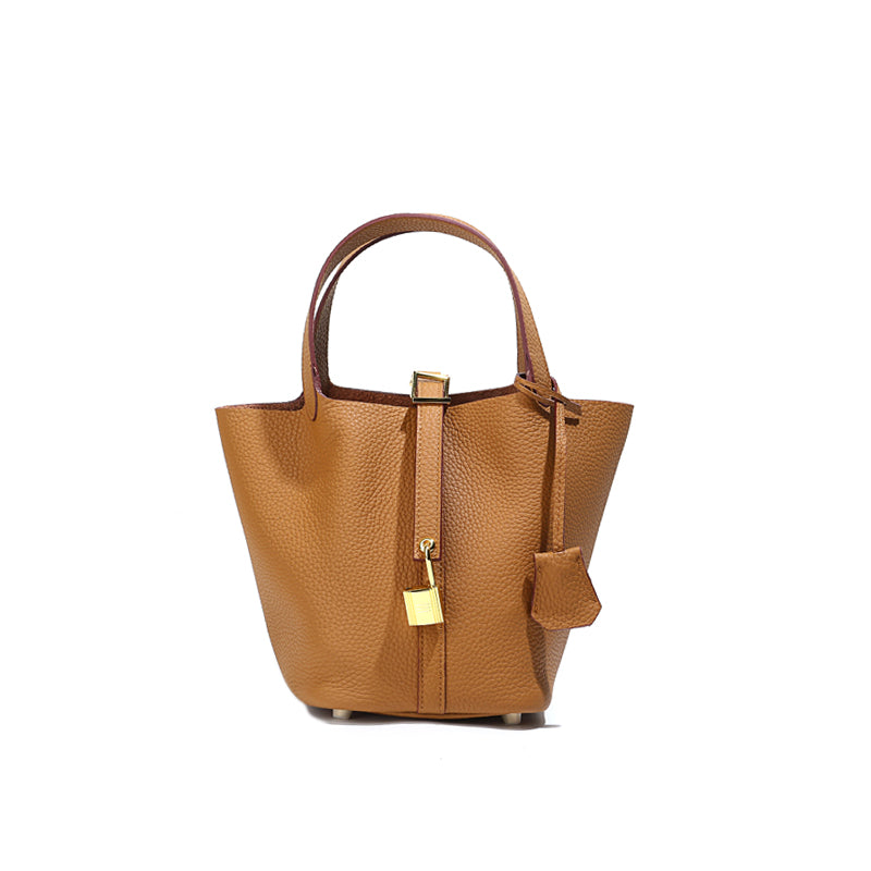 Leather Bucket Bag With Classic Everyday Elegance