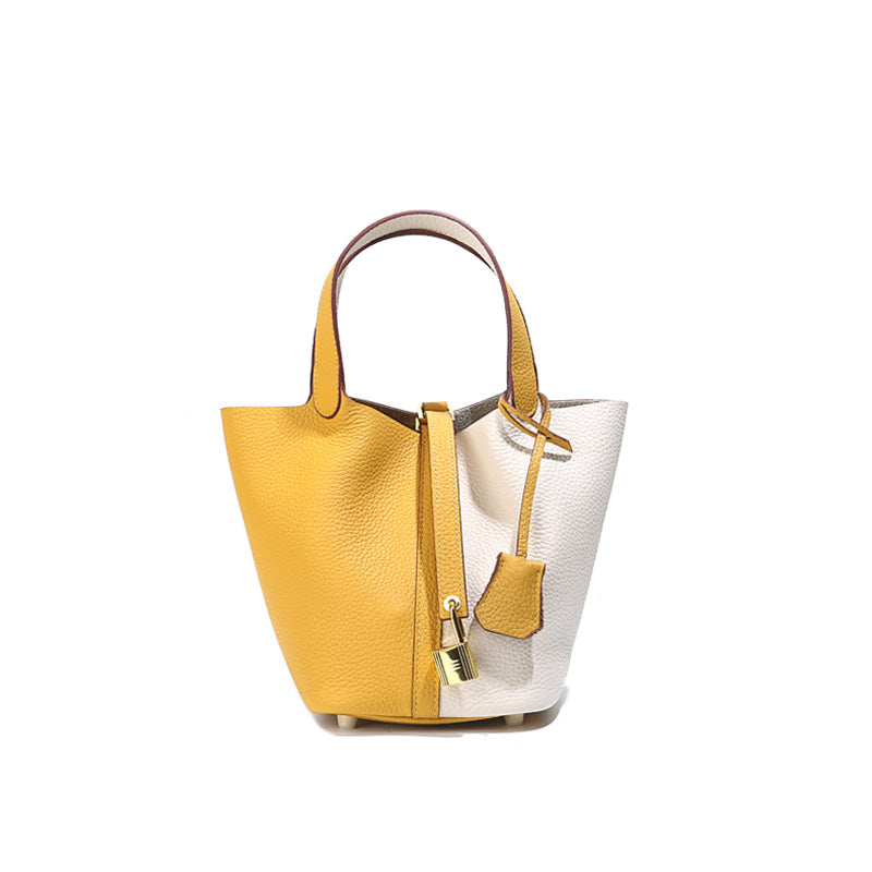 Leather Bucket Bag With Classic Everyday Elegance