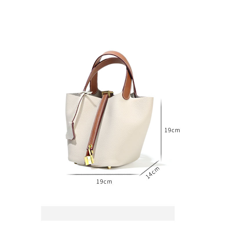 Leather Bucket Bag With Classic Everyday Elegance