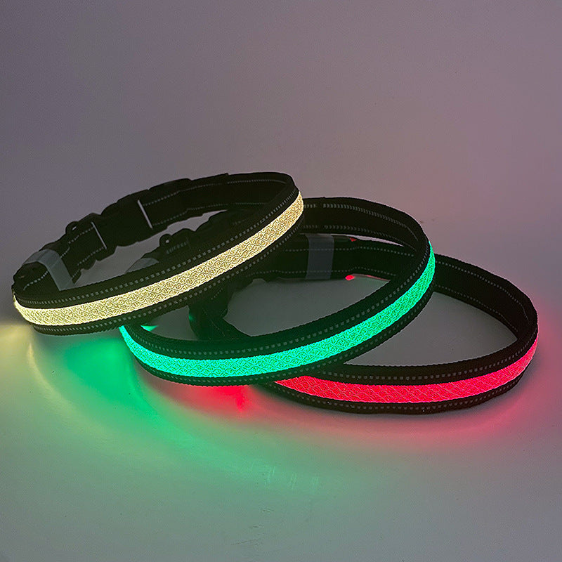 LED Pet Collar with App-Controlled Night Visibility