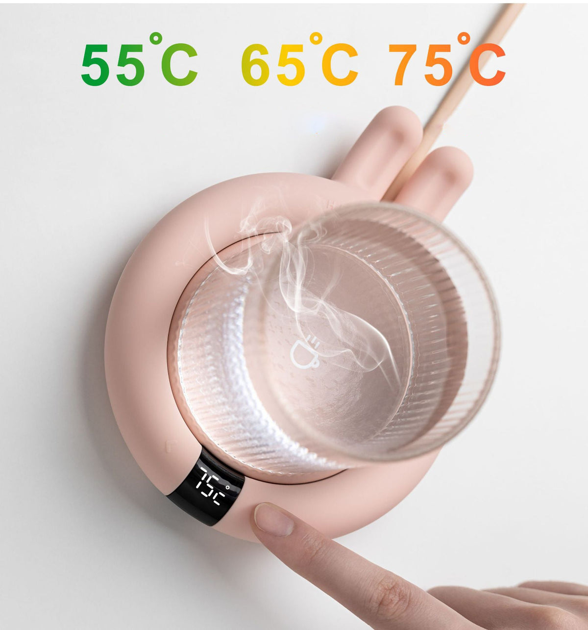 Warming Coaster with 3 Heat Settings for Desk Drinks