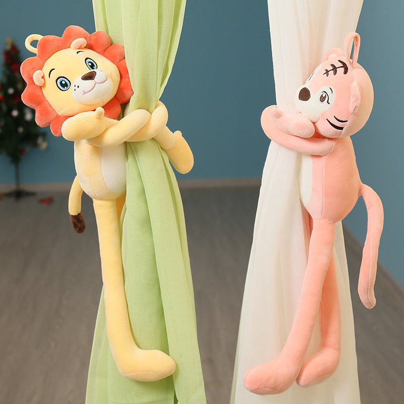 Long-Legged Lion Plush Curtain Decor & Cuddly Toy