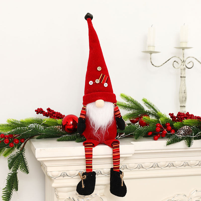 Long-Legged Christmas Gnome Decoration for Mantels
