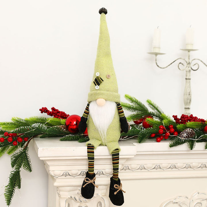 Long-Legged Christmas Gnome Decoration for Mantels