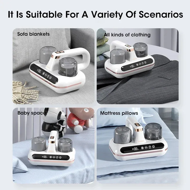 Cordless Mattress Mite Vacuum, 10000Pa UV-C Cleaner