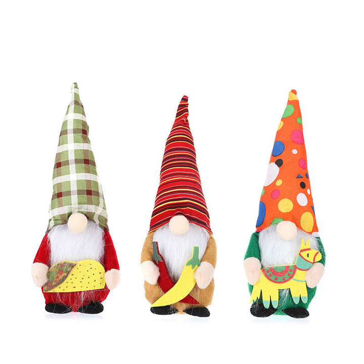 Faceless Gnome Dolls — Colorful Fiesta Tabletop Decor