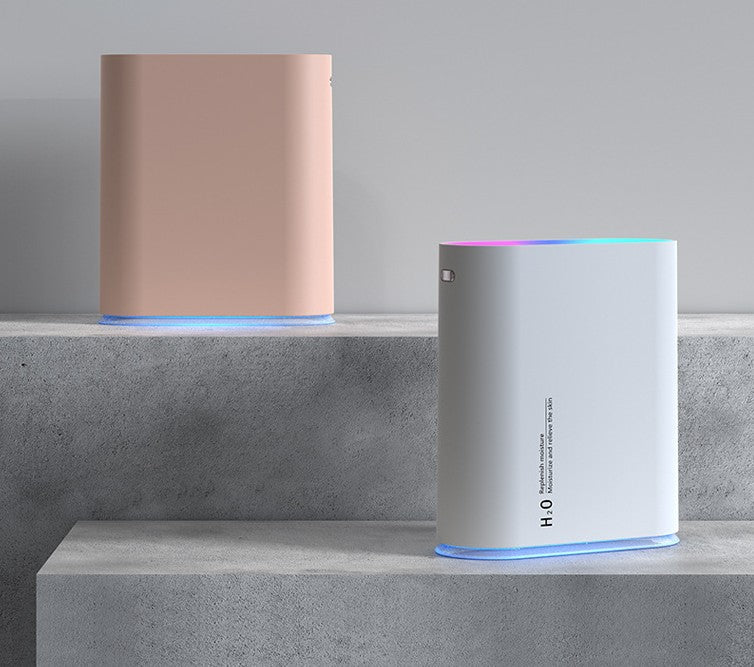 Mini USB Desk Humidifier with Dual Mist and RGB Glow