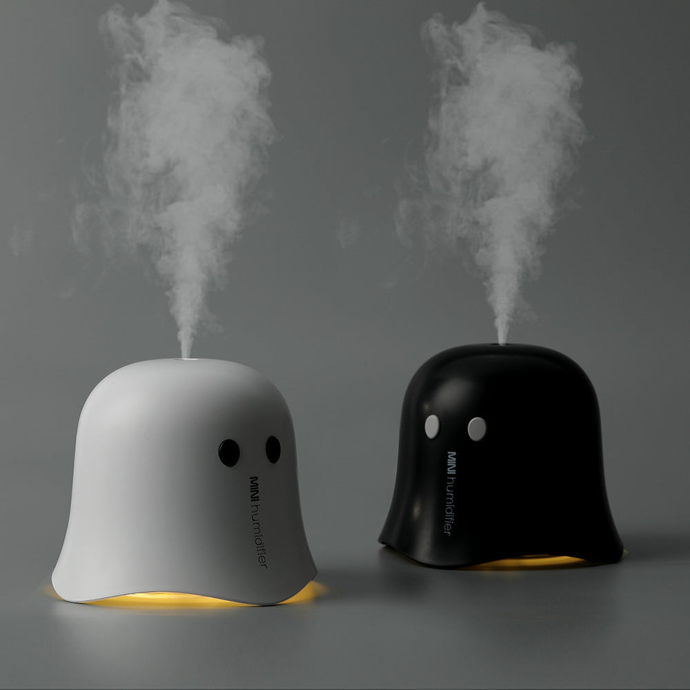 Mini Ghost USB Humidifier with Night Light for Desk