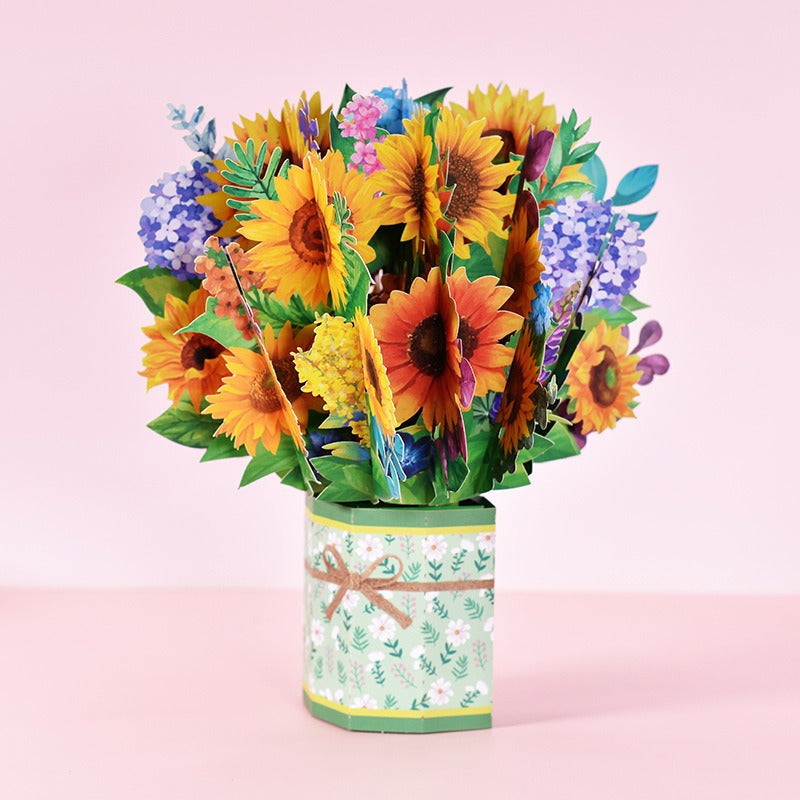 3D Pop-Up Bouquet Greeting Card for Mother’s Day Gift