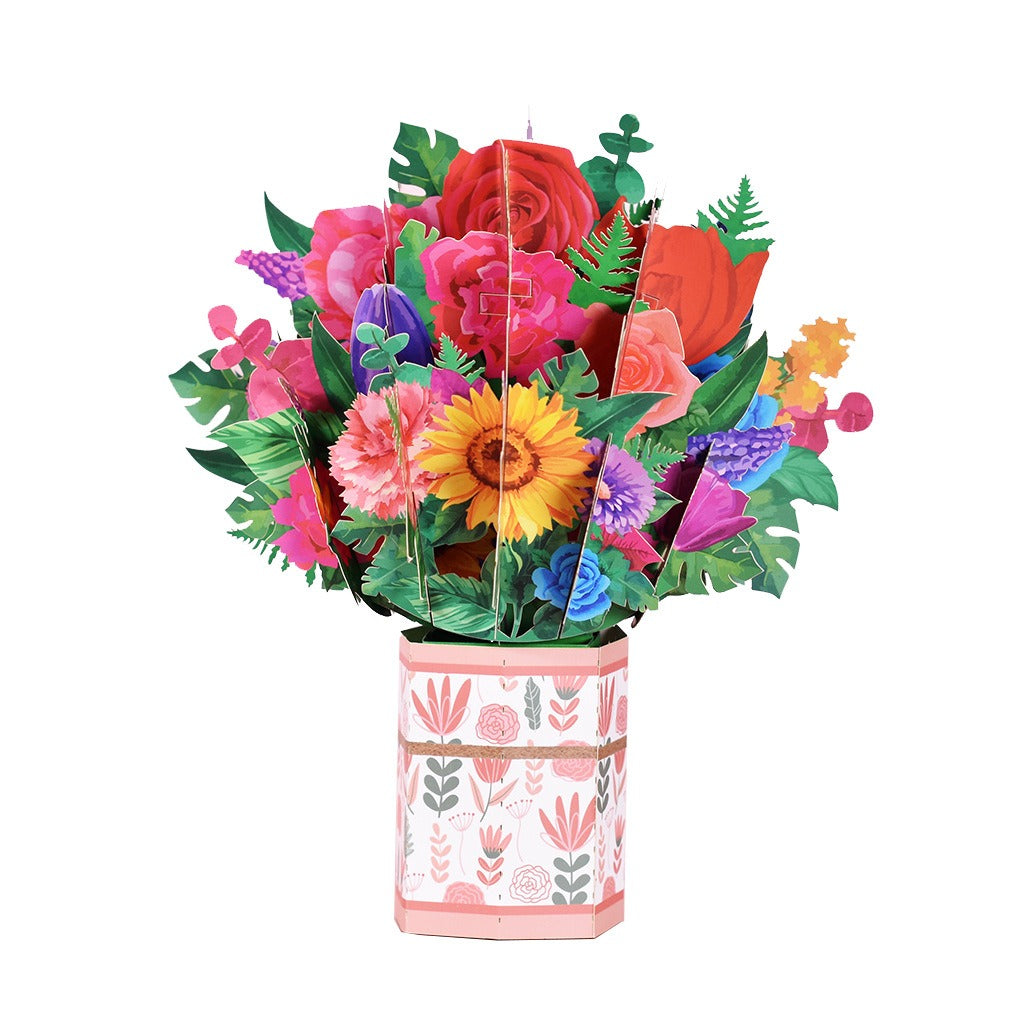 3D Pop-Up Bouquet Greeting Card for Mother’s Day Gift