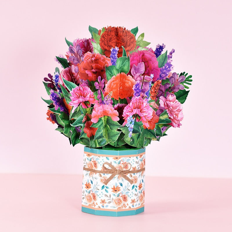 3D Pop-Up Bouquet Greeting Card for Mother’s Day Gift
