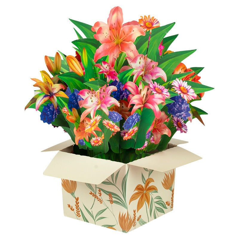 3D Pop-Up Bouquet Greeting Card for Mother’s Day Gift