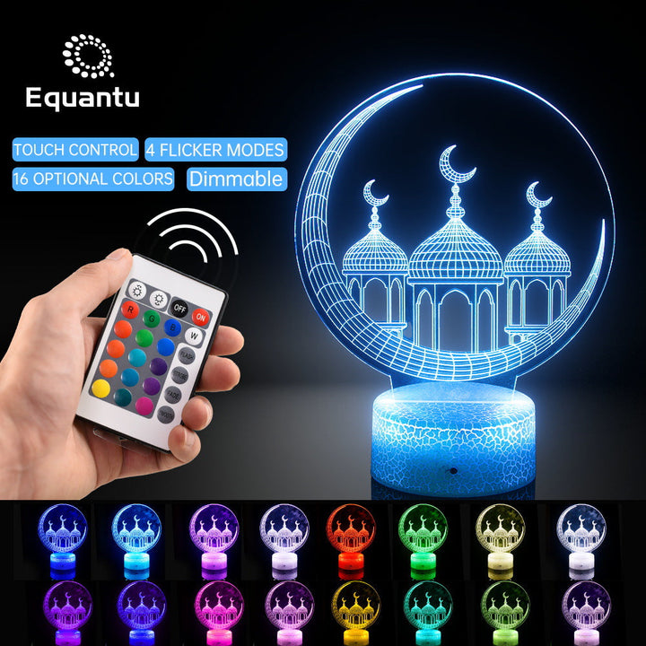 Islamic Mosque Night Light with 16 Colors & Touch Control