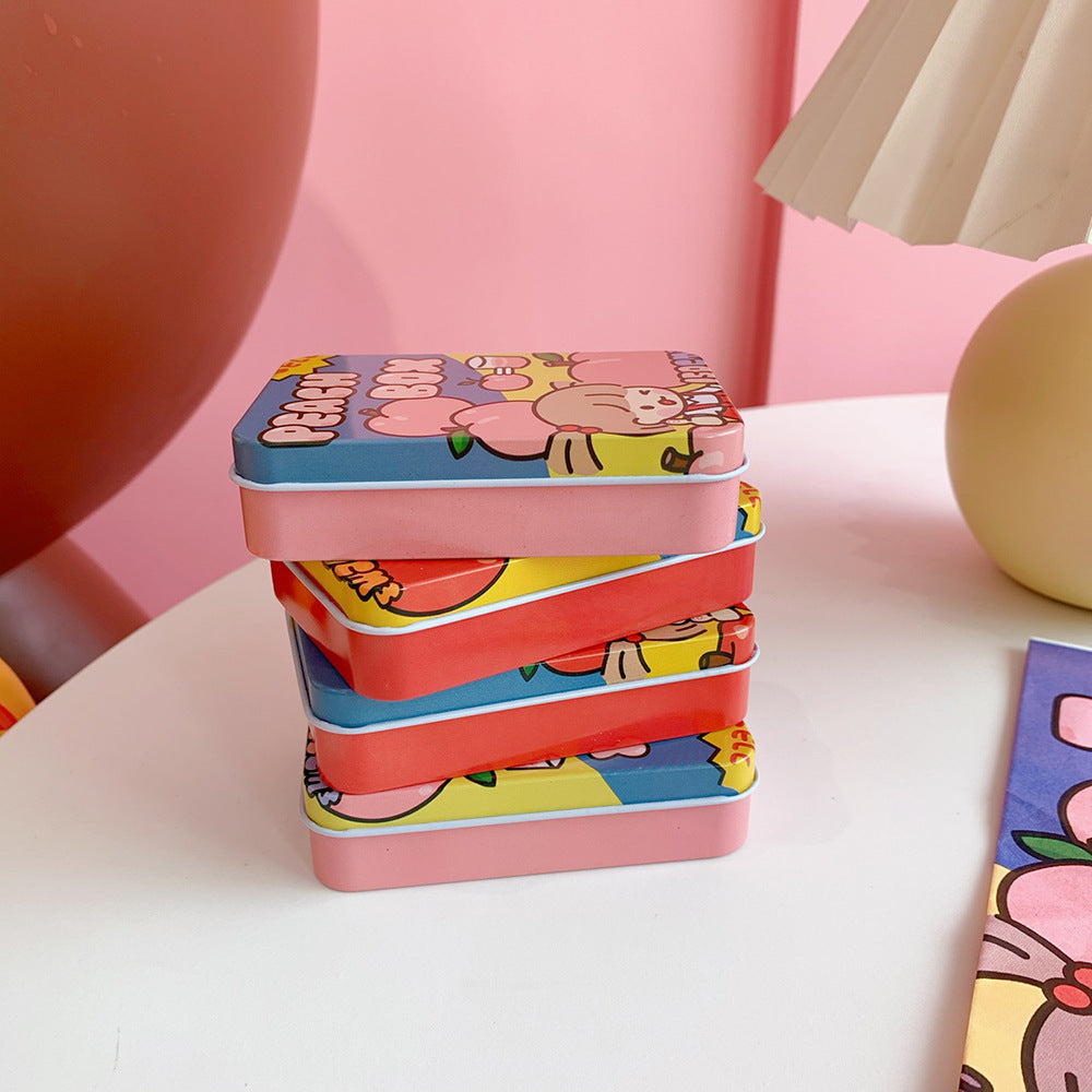 Cute Tinplate Storage Box Set for Desk and Vanity