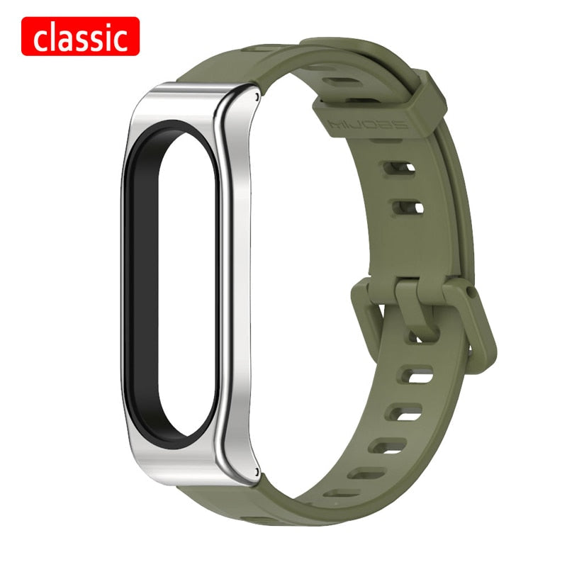 Xiaomi Mi Band 5 Strap With Metal Frame, Silicone Fit