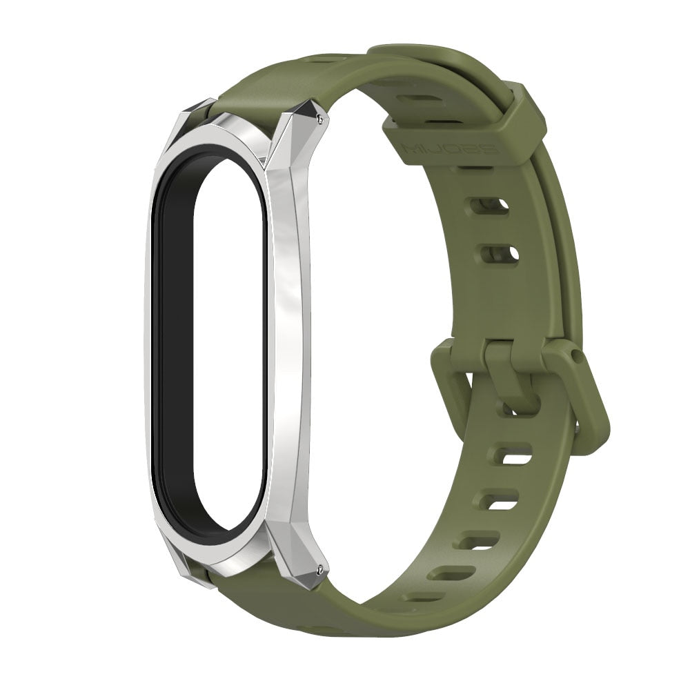 Xiaomi Mi Band 5 Strap With Metal Frame, Silicone Fit