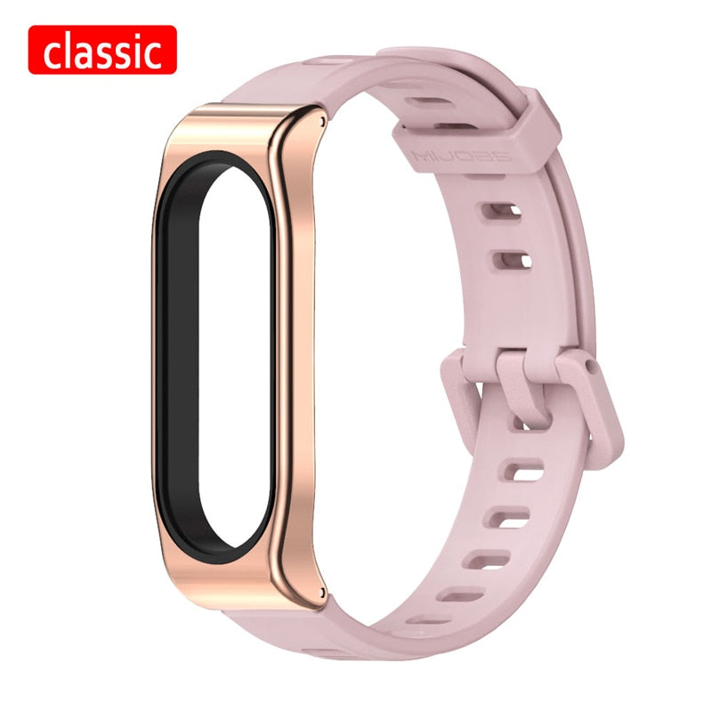 Xiaomi Mi Band 5 Strap With Metal Frame, Silicone Fit