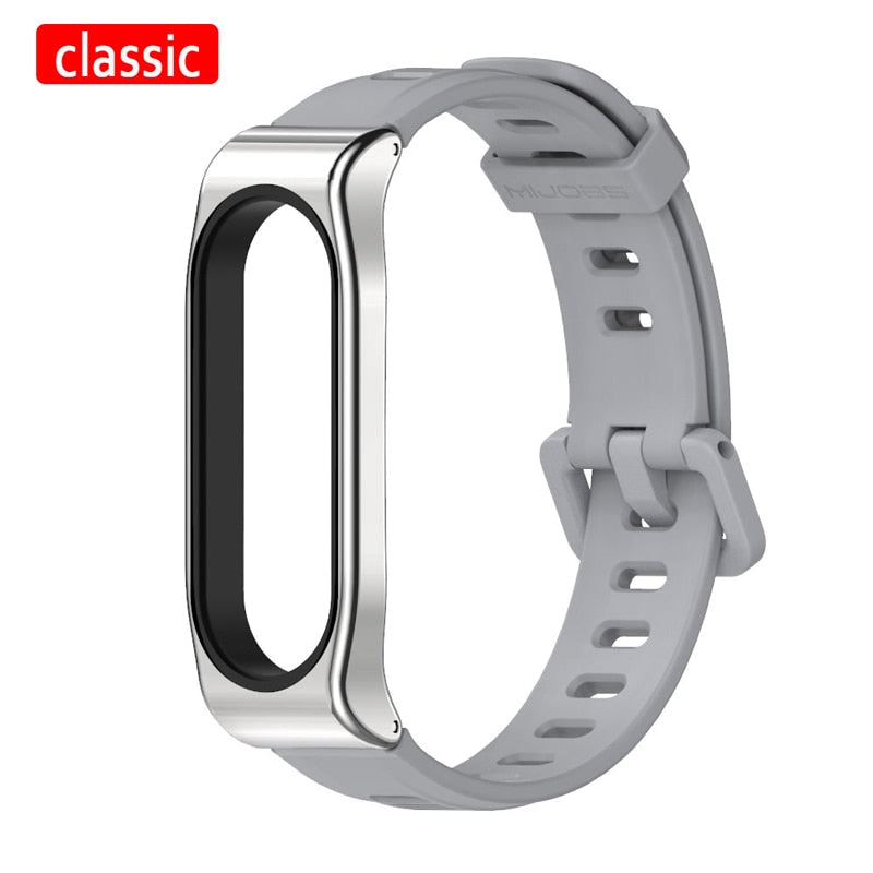 Xiaomi Mi Band 5 Strap With Metal Frame, Silicone Fit