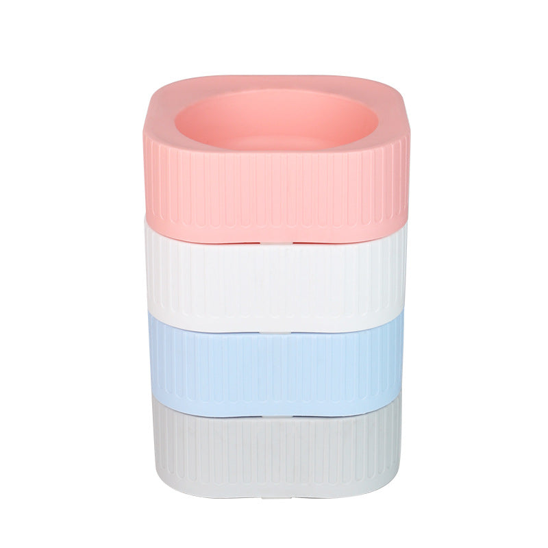 Plastic Pet Bowl for Small Dogs and Cats, Stackable Design