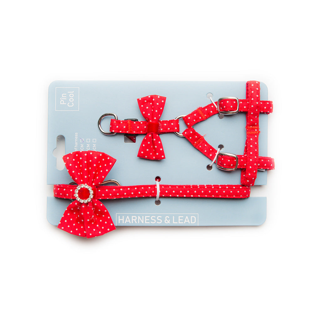 Small Dog Harness and Leash Set for Stylish Walks