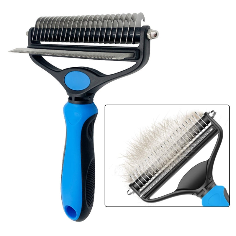 Two-in-One Pet Grooming Comb for Loose Hair & Knots