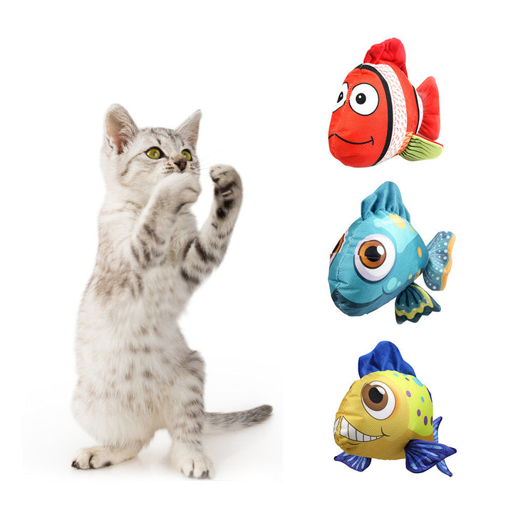 Interactive Goldfish Plush Toy for Indoor Cat Play