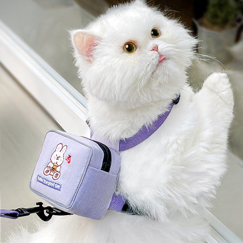 Escape-Proof Cat Vest Harness With Leash And Pouch
