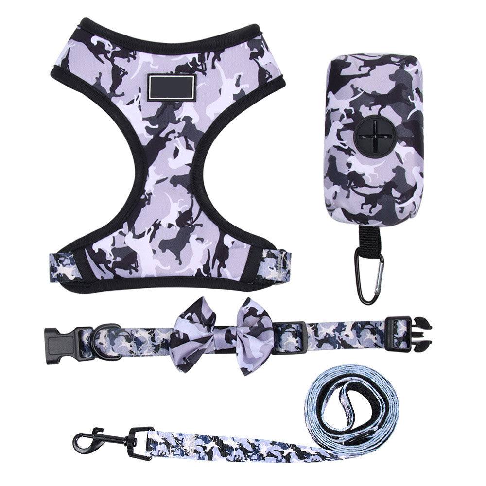 Dog Harness Leash Set With Reflective Night Visibility